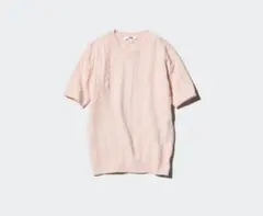 ユニクロ　ケーブルクルーネックセーター　XL ピンク