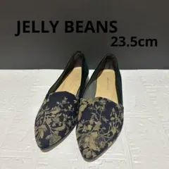 ネイビー フラットシューズ