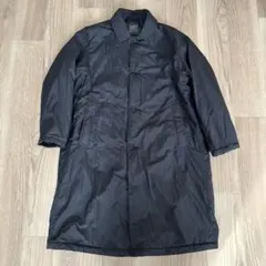 無印良品　黒 中綿ステンカラーコート Lサイズ