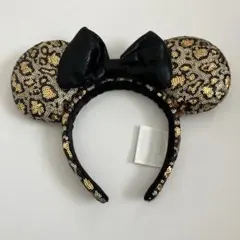 カリフォルニアディズニー　ミニー　カチューシャ　ヒョウ柄　スパンコール