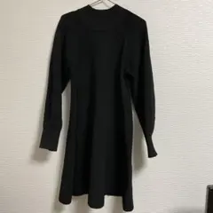 VIS 新品タグ付き　ブラック ニットワンピース 長袖