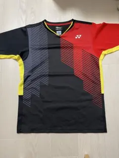 YONEX バドミントン テニス ゲームシャツ Lサイズ 黒/赤/黄