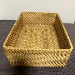 あ*お様 無印良品　天然素材の長方形バスケット