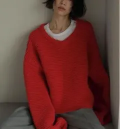 ETRE TOKYO リングネックBOXニットプルオーバー　ピンク　美品