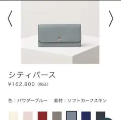 ヴァレクストラ　シティパース長財布　パウダーブルー水色　美品確実正規品のサムネイル