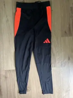 adidas スリムフィット ジャージパンツ L 黒/オレンジ