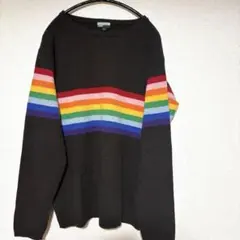 Paul Smith JEANS マルチカラー ボーダー ニット ブラウン