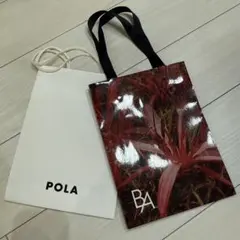 POLA 植物デザイン ショッピングバッグ 中型