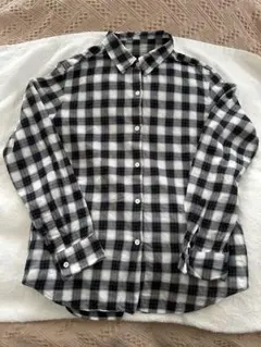 agnès b. アニエス・ベー　長袖ホワイトチェックシャツ