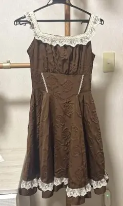 愛野えり しまむら マノンローズ ジャンパースカート ブラウン M ロリィタ