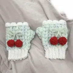 メロンクリームソーダ風アームウォーマー