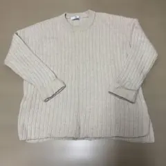 アーバンリサーチ ワイドリブニット ベージュ