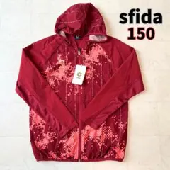 新品　スフィーダ　150 ウインドフルジップアップパーカー　サッカー 赤
