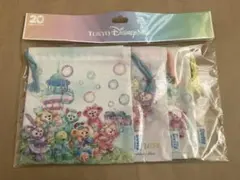 ダッフィー＆フレンズ　カラフルハピネス　20周年　巾着３枚セット