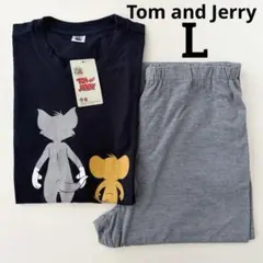 新品　メンズ　トムとジェリー　ルームウェア　パジャマ　長袖　薄手　L 春　夏