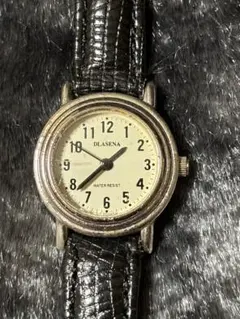 DLASENA 防水アナログ腕時計 シルバー/ブラック