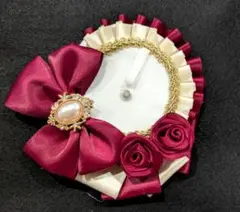 【1333円均一セール】ワインレッドｘ薔薇痛ロゼット