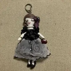 【匿名配送】ハンドメイド　ドール　ルルベちゃん　キーリング