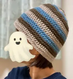 ⭐︎値下げ中⭐︎ハンドメイド　クロシェハット　クラッシャーハット　ビーニー　バケハ