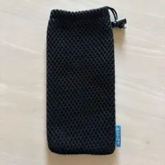 アンカー モバイルバッテリー 収納ポーチ 巾着袋 メッシュ 黒