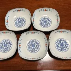 橘吉 鉢 5客セット 花柄 磁器のサムネイル