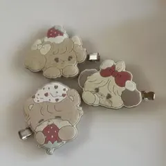 前髪クリップ 3点セット Lil ala mode ふわっとフロッキークリップ