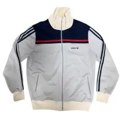 80s adidas ジップアップジャケット グレー　Mサイズ　あのちゃん