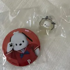 サンリオ ポチャッコ　缶バッジとストラップチャームセット