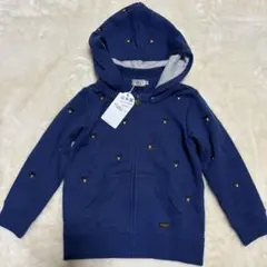 新品✨ミキハウス ダブルB パーカー プチベア ネイビー 110