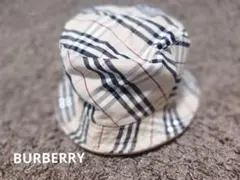 【美品】Burberry バーバリー　バケットハット　リバーシブル　チェック柄 極美品】Burberry バーバリー バケットハット リバーシブル M