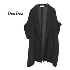 DouDou　メッシュ半袖ジャケット　黒　ドゥドゥ