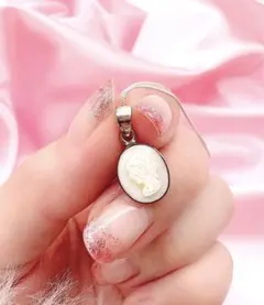【めぐ】中古　agete　カメオシルバーリング　ゲオロジー　13号 リング K18 カメオ 指輪 18金 イエローゴールド シェルカメオ