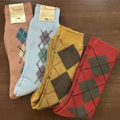 アーガイル柄 ソックス 4足セット