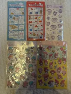 サンリオ プラスチックモデル風シール　すりガラス風シール　ペタペタシール