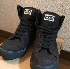MAD FOOT(マットフット) オールブラック ハイカットスニーカー