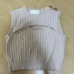 Cheri mi ニットベスト ベージュ