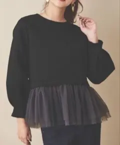 31 Sons de mode 2WAY ペプラム フリル トップス チュール