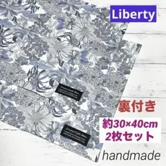 リバティ オックス生地 ハンドメイド 裏地付き ランチョンマット 2枚セット