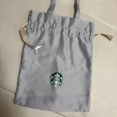スターバックス　スタバ　ギフト袋　クリスマス　ホリデー　シルバー　巾着
