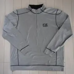 【サイズXXL】CUTTER & BUCK グレー ハーフジップシャツ