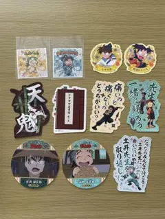 忍たま　コースター　ステッカー　ウエハース　マンチョコ　食満留三郎　土井半助