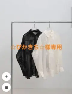 フラワーエンブロイダリーシアーオーバーサイズシャツのサムネイル