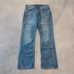 リーバイス527 Levis W33 フレア ブーツ 青 古着 ヒゲ 23913