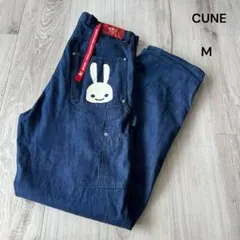 CUNE デニムペインターパンツ M ネイビー 2連 うさぎ バックプリントのサムネイル