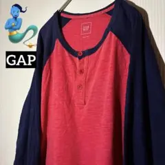 【けん様専用】GAP 赤紺 ラグランスリーブ Tシャツ　希少　Lサイズ