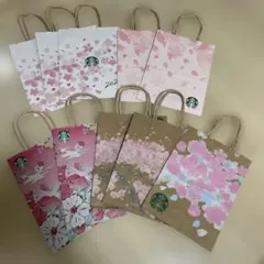 スターバックス ショップ袋 10枚　桜シリーズ
