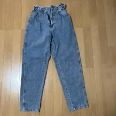 ハイウエストライトブルーデニムパンツ M