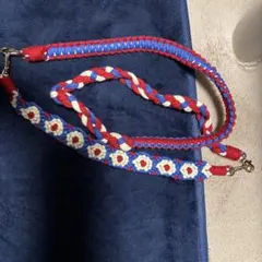 カラフル編み込みスマホショルダーストラップ