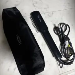 サロニア　ヘアブラシアイロン　ブラック　人気商品