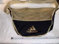 ⭐️美品⭐️adidas ショルダーバッグ 黒 ×ゴールド　メッシュ